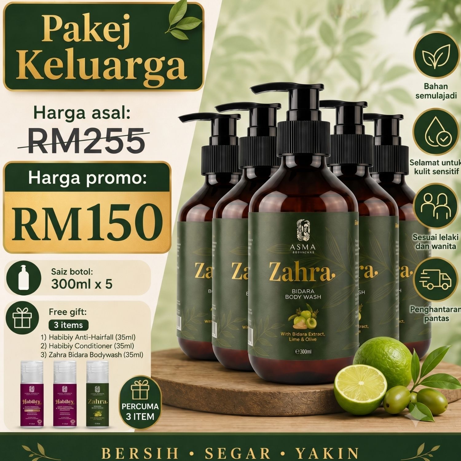 5 Botol Bodywash